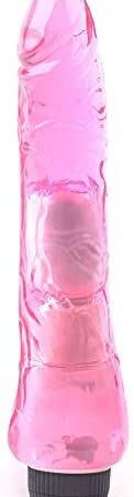BeHorny Realistic Penis Vibrator Dildo, Big Girth, 9.3" Length, Veins, Penis Head, Massive Power, Pink
