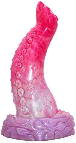 BeHorny Dildo Sex Toy, Liquid Silicone Octopus Tentacle Dildo with Suction Cup