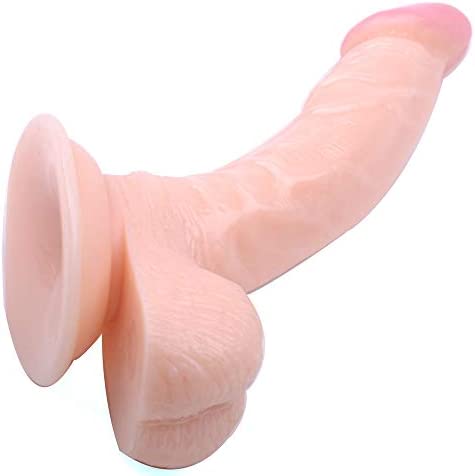 BeHorny Dildo Strap-on Compatible Realistic Penis Dildo with Suction Cup Base, Flesh