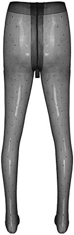 FEESHOW Men Sissy Penis Pouch Pantyhose Glossy Stockings Exotic Tights Leggings Club