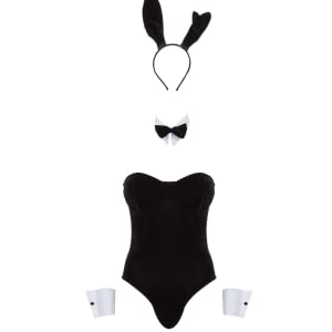  Tuxedo Bunny Outfit Sexy Velvet Body Role Play Costume