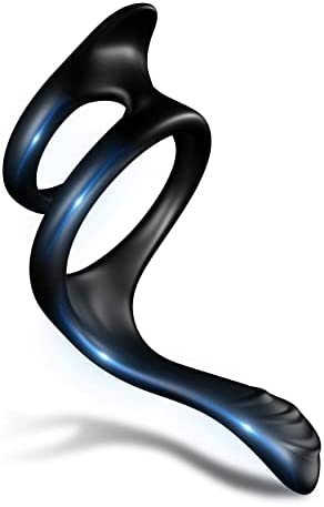 FIDECH Dual Penisring, Premium Grade Silicone Penis Ring for Men, Ultra Soft Stretchy Cock Ring, Erection Enhancing, Sex Toy for Men Couples Pleasure