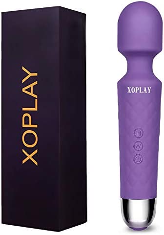 G Spot Wand Vibrator for Women, XOPLAY 20 Modes Powerful Dildo Clitoral Stimulator, Wireless Quiet Waterproof USB Rechargeable Anal Toys Adult Sex Toys Gift for Couples Female Masturbation Purple