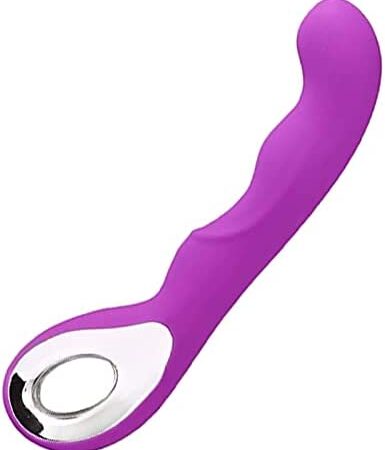 G Spot Dildo Vibrator for Vagina Clitoris Anal Stimulation, Waterproof Rechargeable Quiet Vibrating Powerful Vibrators Adult Sex Toy Gift for Women Couple with 12 Vibration Mode (Purp)