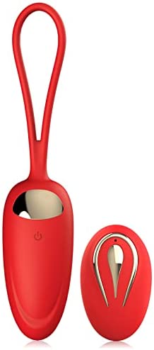 Bullet Vibrator with Remote Control for G-Spot Stimulation, Wireless Vibrating Eggs, Rechargeable Waterproof Clitoral Wearable Love Balls with 12 Vibrations, Adult Sex Toys for Women Couples (Red)