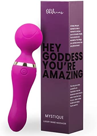 Mystique by OhVenus | Powerful 9-Mode Motor | Luxurious Wand Vibrator | Ergonomic Design for Women | Portable and Rechargeable (Deep Purple)