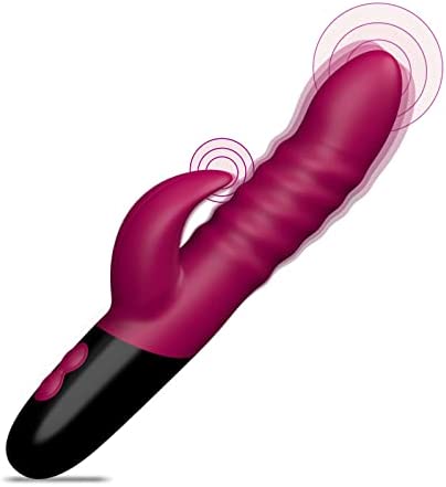 G Spot Rabbit Vibrator, Sex Toys for Clitoris G-spot Stimulation, Waterproof Dildo Vibrator with 12 Powerful Vibrations Dual Motor Stimulator Adult Sex Toys for Women Couple Fun by LVFUNCO (Burgundy)