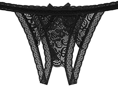 AMhomely Women Sexy Underwear Lingerie Lace Sheer Thongs Ladies Naughty Panties Underpants Pearl G-String Thongs Intimates