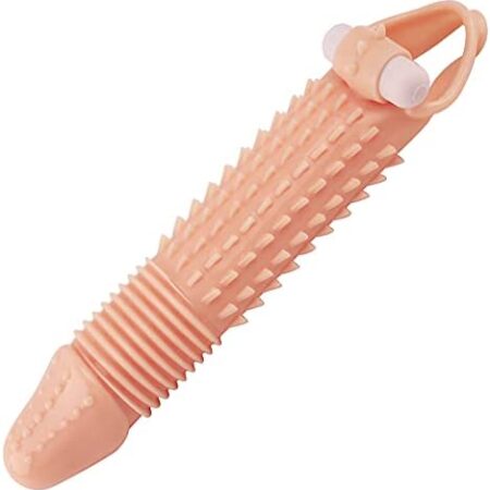 Huge Penis Extender Sleeve Triangle Texture Vibrator Realistic Texture Dildo (Penis Extender only) Magicnitz