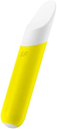 Satisfyer, Mini Vibrator, “Ultra Power Bullet 7”, 13.5cm, Waterproof, Rechargeable, Medical-Grade Silicone, Colour:Yellow