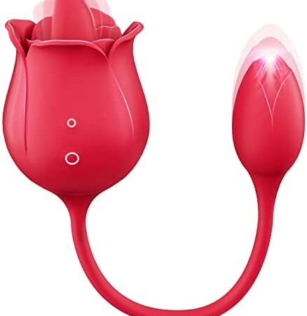 FIDECH Sex Toy Vibrator for Women, 2 in 1 Clitoral Stimulator Tongue Licking G Spot Vibrator with 9 Modes, Adult Sex Toy, Clitoris Nipple Licker for Woman Man Couple