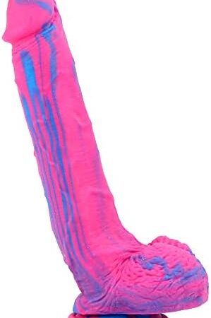 10 Inch Dildo Pink Blue | New ABS Silicone